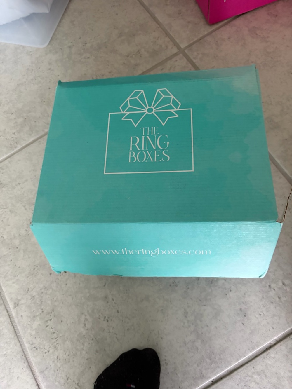 The Ring Boxes Teal Gift Box with bride gifts